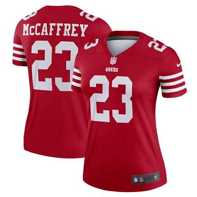 Women's Nike Christian McCaffrey  Scarlet San Francisco 49ers Legend Player Performance Top