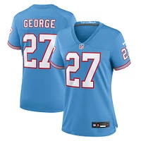 Women's Nike Eddie George Light Blue Tennessee Titans Oilers Throwback Retired Player Game Jersey