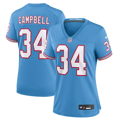 Women's Nike Earl Campbell Light Blue Tennessee Titans Oilers Throwback Retired Player Game Jersey