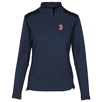 Women's Levelwear  Navy Boston Red Sox Daybreak Insignia 2.0 Quarter-Zip Pullover Top