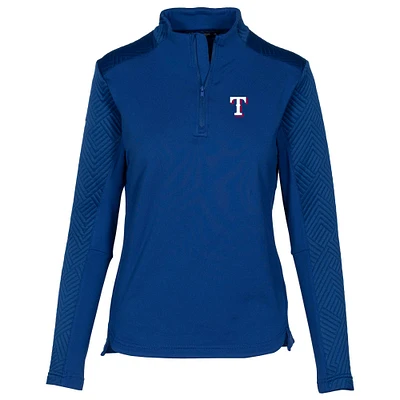 Women's Levelwear  Royal Texas Rangers Daybreak Insignia 2.0 Quarter-Zip Pullover Top