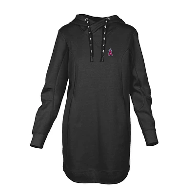 Women's Levelwear  Black Los Angeles Angels Cover Insignia 2.0 Hoodie Dress