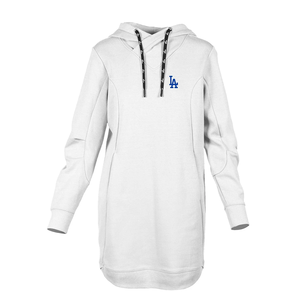 Women's Levelwear White Los Angeles Dodgers Cover Insignia 2.0 Hoodie Dress