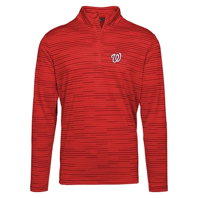 Men's Levelwear  Red Washington Nationals Gear Insignia 2.0 Quarter-Zip Pullover Top