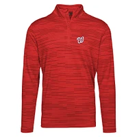 Men's Levelwear  Red Washington Nationals Gear Insignia 2.0 Quarter-Zip Pullover Top