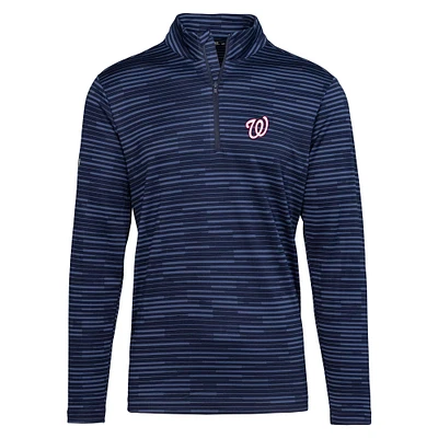 Men's Levelwear  Navy Washington Nationals Gear Insignia 2.0 Quarter-Zip Pullover Top
