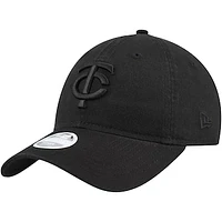 Women's New Era Minnesota Twins Black on Black Core Classic 9TWENTY Adjustable Hat