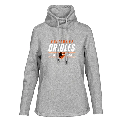 Women's Levelwear  Heather Gray Baltimore Orioles Verve Loop Pullover Sweatshirt