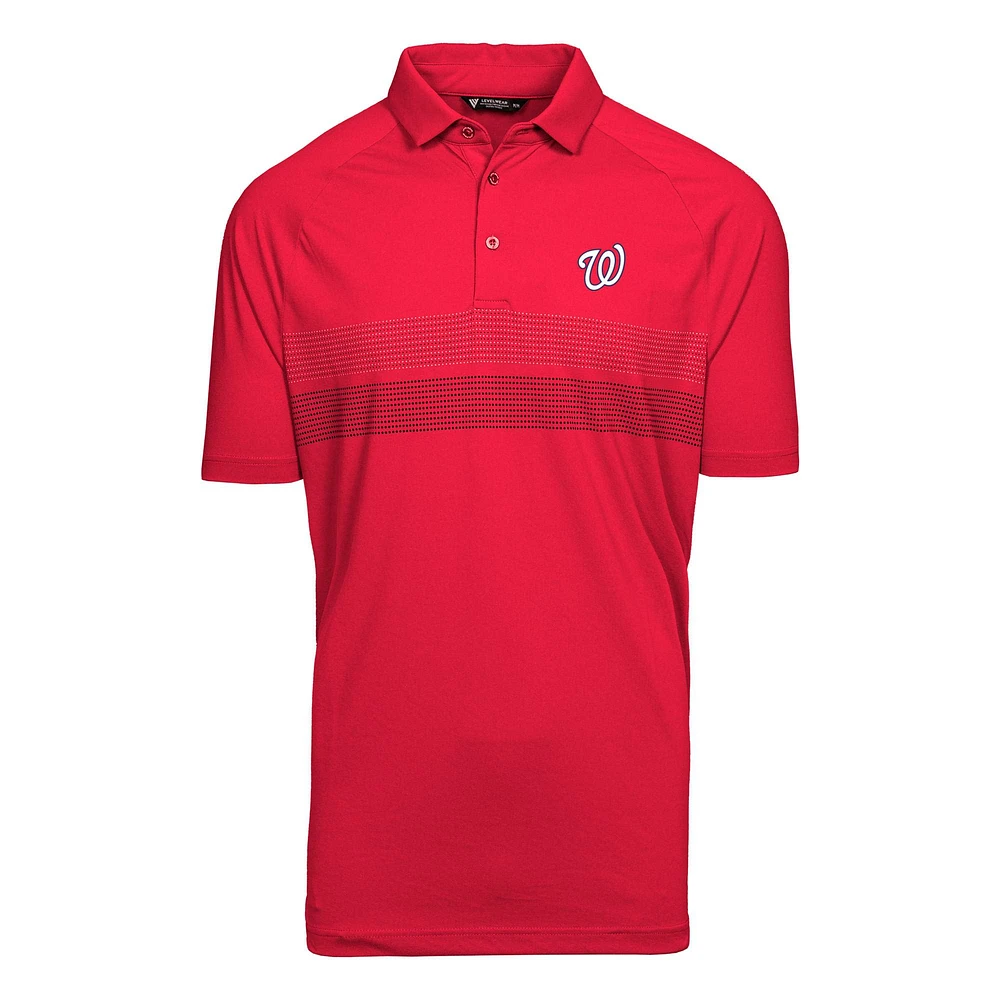 Men's Levelwear Red Washington Nationals Mason Insignia 2.0 Polo