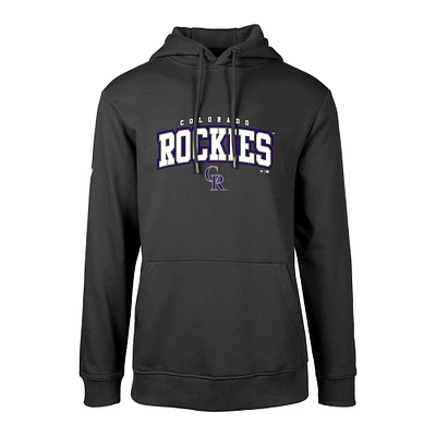 Men's Levelwear  Black Colorado Rockies Podium Team Arch Pullover Hoodie