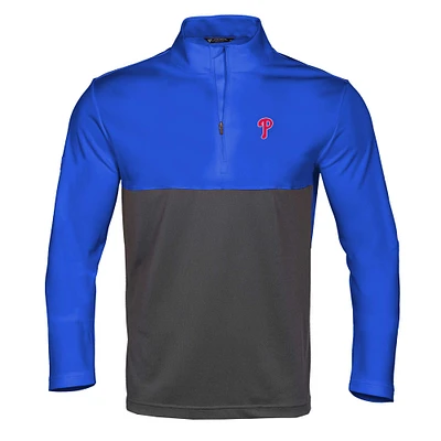 Men's Levelwear  Royal/Charcoal Philadelphia Phillies Pursue Insignia 2.0 Quarter-Zip Pullover Top