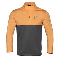 Men's Levelwear  Gold/Charcoal Pittsburgh Pirates Pursue Insignia 2.0 Quarter-Zip Pullover Top
