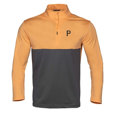 Men's Levelwear  Gold/Charcoal Pittsburgh Pirates Pursue Insignia 2.0 Quarter-Zip Pullover Top