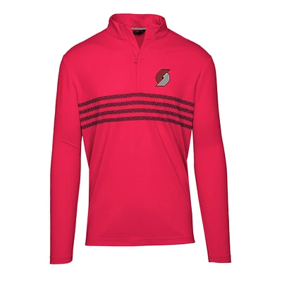 Men's Levelwear  Red Portland Trail Blazers Asher Insignia Core Quarter-Zip Pullover Top