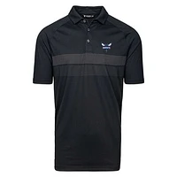 Men's Levelwear  Black Charlotte Hornets Mason Insignia Core Polo