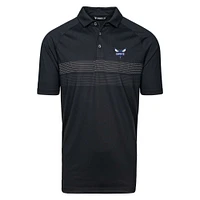 Men's Levelwear  Black Charlotte Hornets Mason Insignia Core Polo