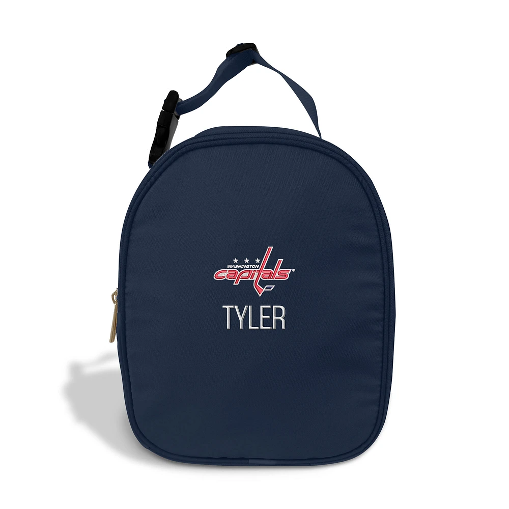 Chad & Jake Navy Washington Capitals Personalized Insulated Lunchbox