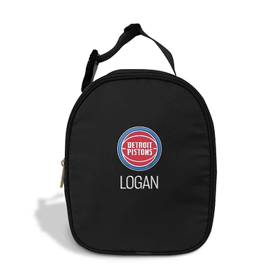 Chad & Jake  Black Detroit Pistons Personalized Insulated Lunchbox