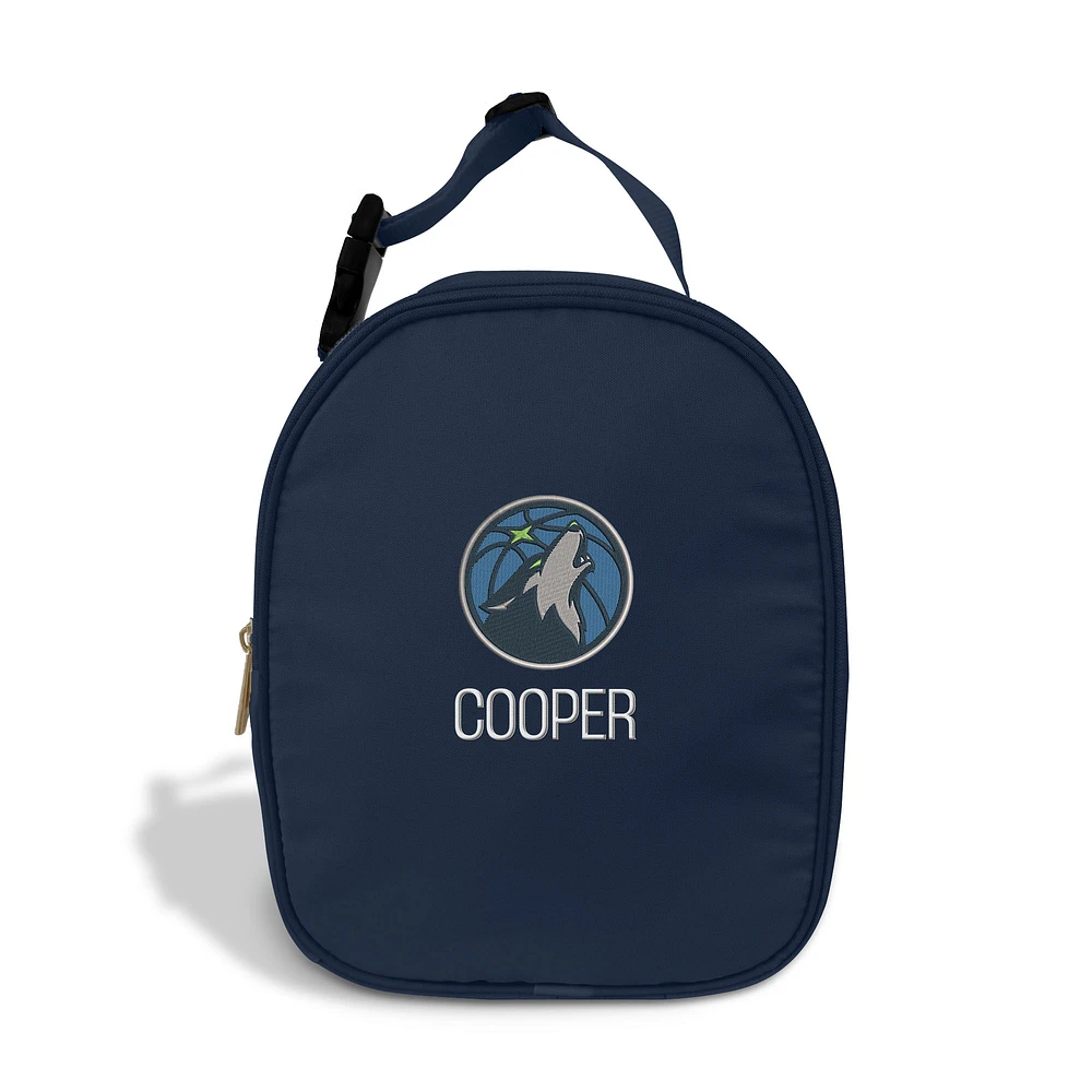 Chad & Jake Navy Minnesota Timberwolves Personalized Insulated Lunchbox