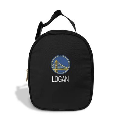 Chad & Jake  Black Golden State Warriors Personalized Insulated Lunchbox
