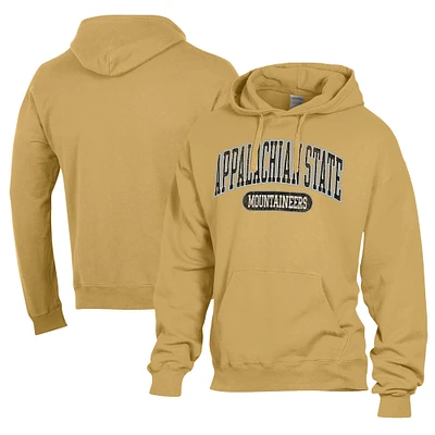 Men's Comfort Wash  Gold Appalachian State Mountaineers Lightweight Fleece Pullover Hoodie
