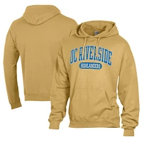 Men's Comfort Wash  Gold UC Riverside Highlanders Lightweight Fleece Pullover Hoodie