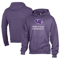 Men's Comfort Wash  Purple High Point Panthers Lightweight Fleece Pullover Hoodie