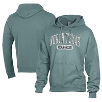 Men's Comfort Wash Green North Texas Mean Lightweight Fleece Pullover Hoodie