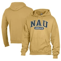Men's Comfort Wash  Gold Northern Arizona Lumberjacks Lightweight Fleece Pullover Hoodie