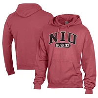 Men's Comfort Wash  Cardinal Northern Illinois Huskies Lightweight Fleece Pullover Hoodie