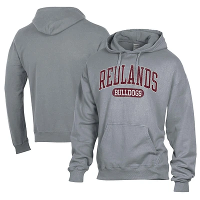 Men's Comfort Wash  Gray University of Redlands Bulldogs Lightweight Fleece Pullover Hoodie