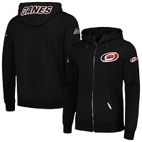 Men's Pro Standard Black Carolina Hurricanes Classic Chenille Full-Zip Hoodie Jacket