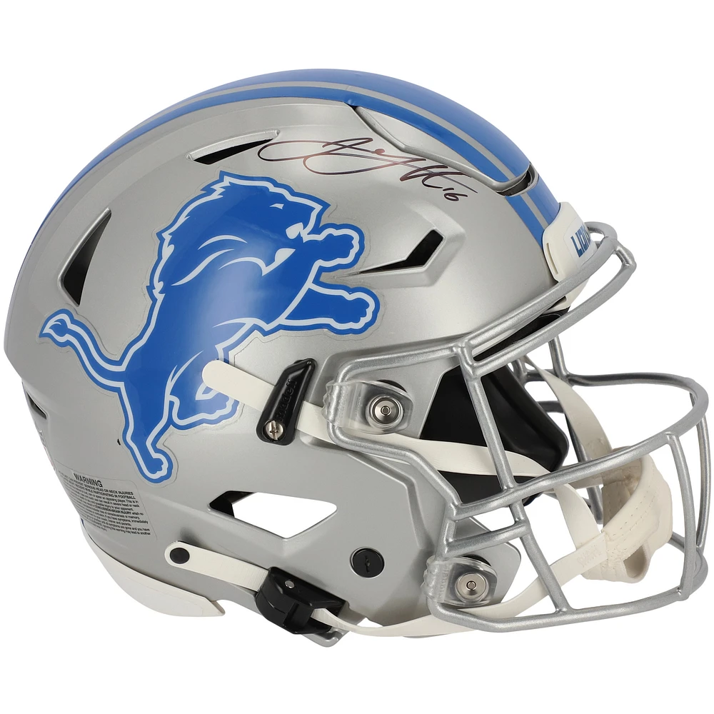 Jared Goff Detroit Lions Autographed Riddell Authentic Helmet