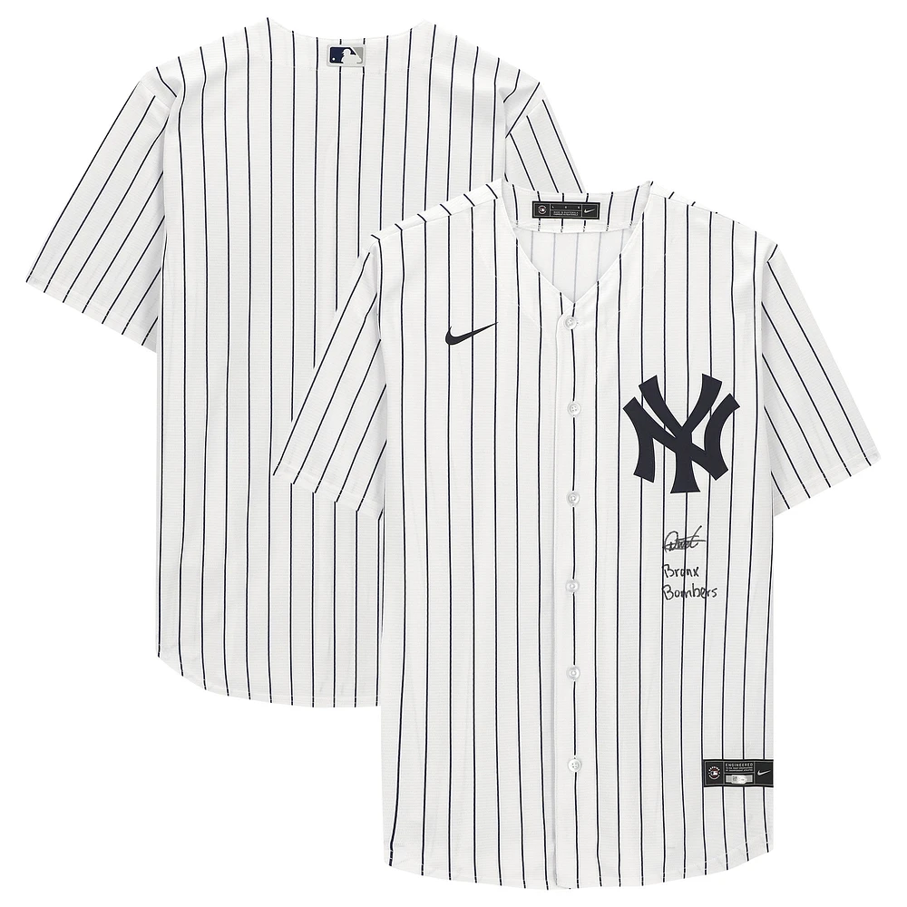 Deivi Garcia New York Yankees Autographed Nike Replica Jersey with "Bronx Bombers" Inscription