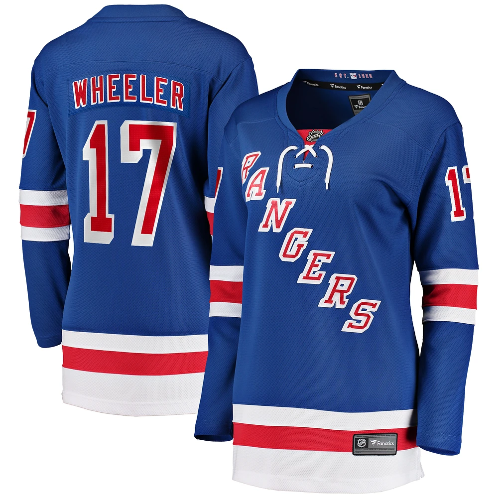 Women's Fanatics Blake Wheeler Blue New York Rangers Home Breakaway Player Jersey