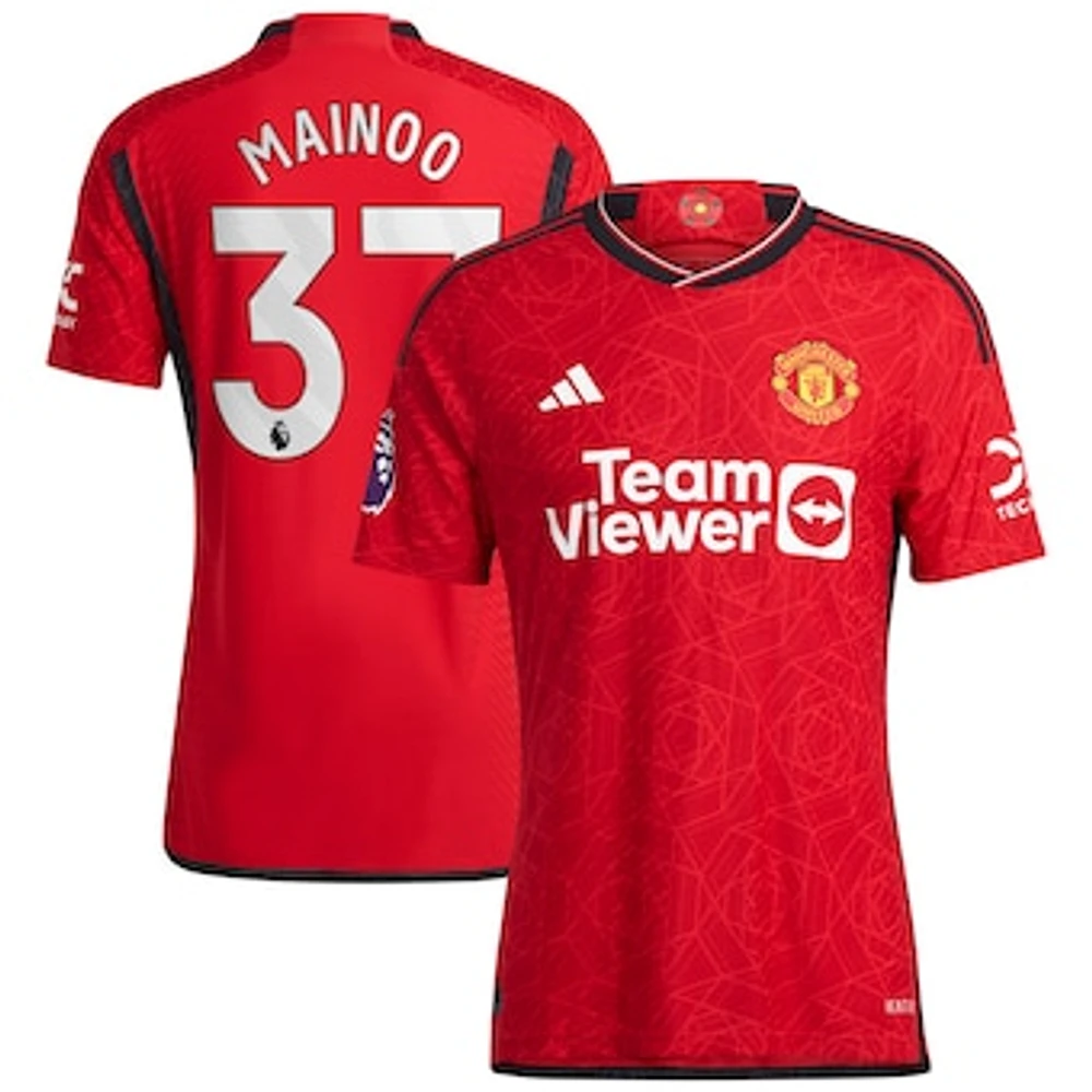 Men's adidas Kobbie Mainoo Red Manchester United 2023/24 Home Authentic Player Jersey