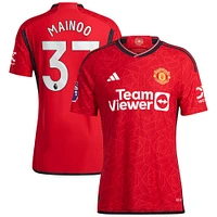 Men's adidas Kobbie Mainoo Red Manchester United 2023/24 Home Authentic Player Jersey