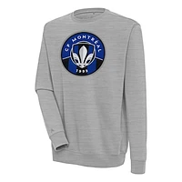 Men's Antigua Heather Gray CF Montreal Victory Pullover Sweatshirt