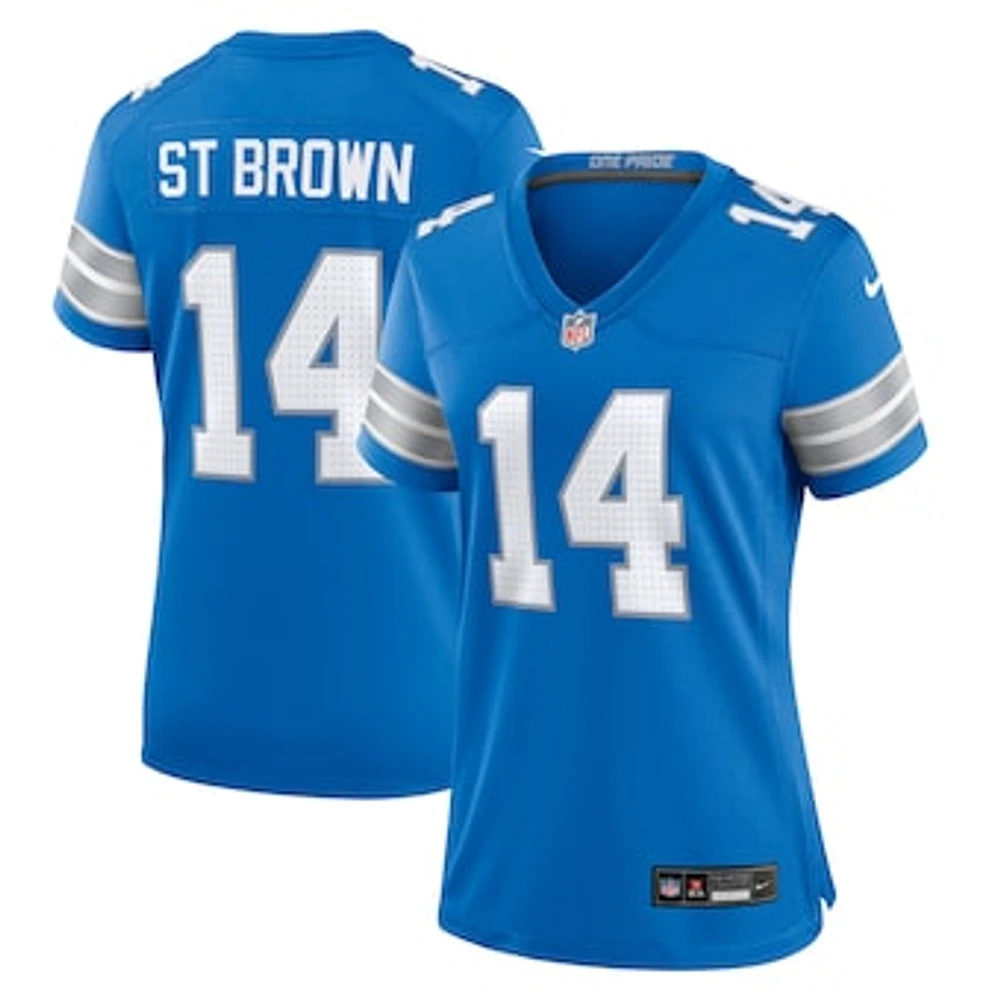 Women's Nike Amon-Ra St. Brown Blue Detroit Lions Team Game Jersey