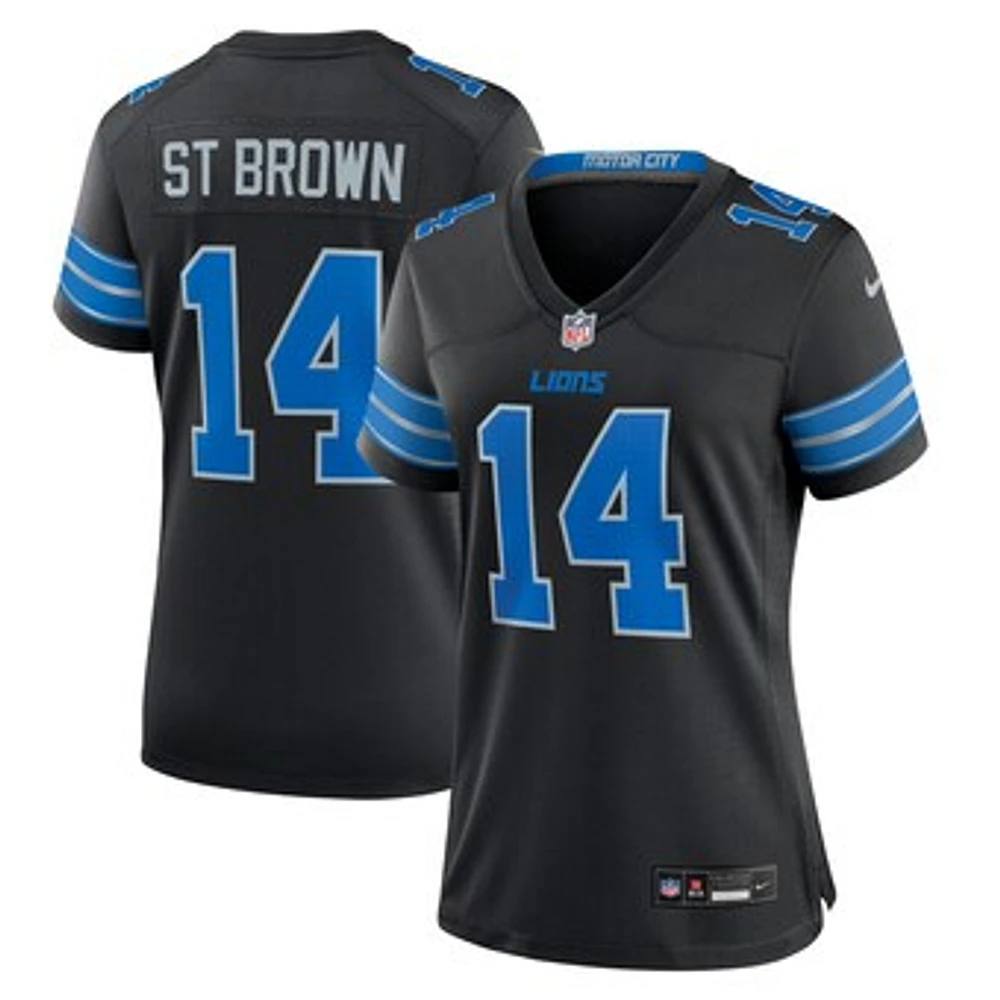 Women's Nike Amon-Ra St. Brown Black Detroit Lions 2nd Alternate Game Jersey