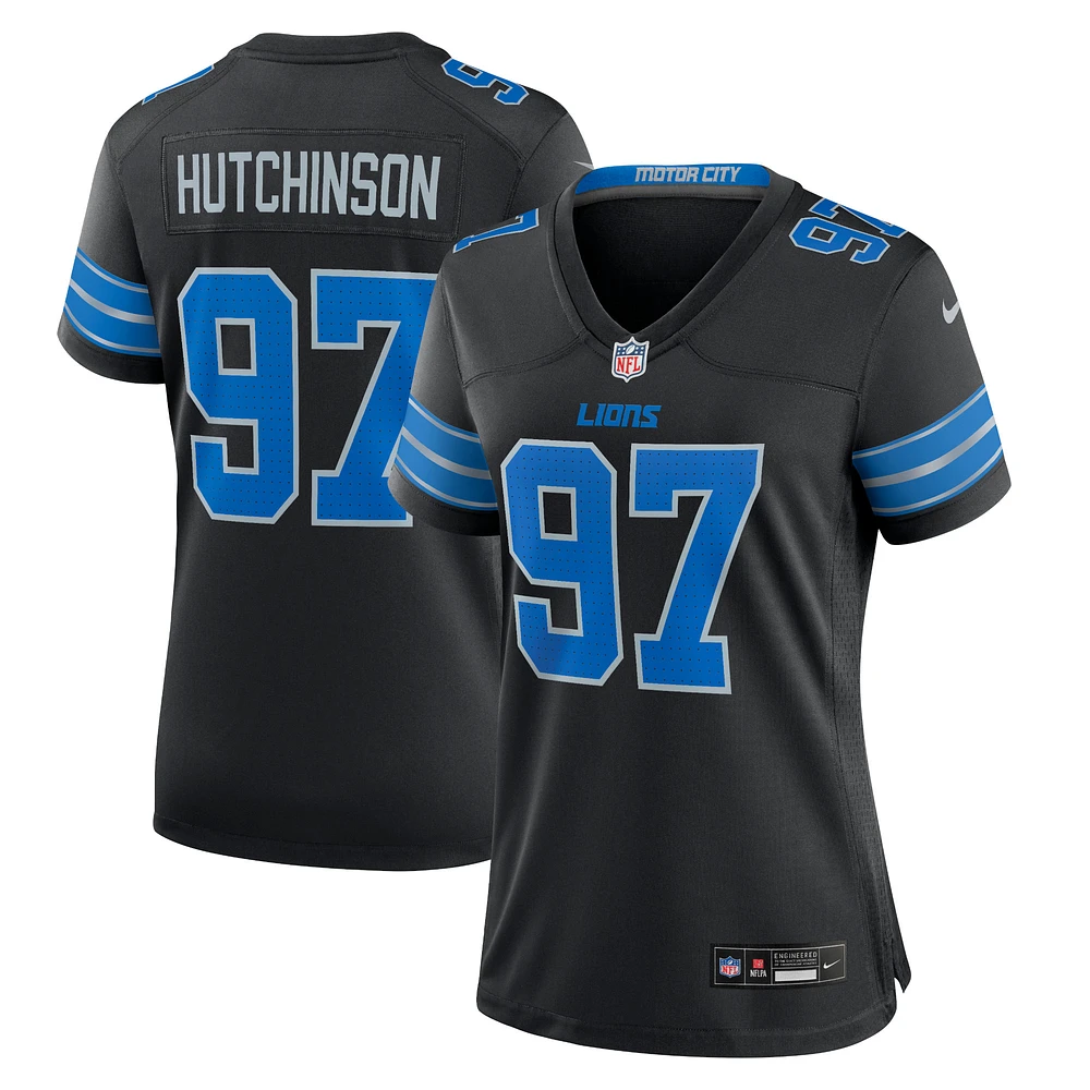 Women's Nike Aidan Hutchinson Black Detroit Lions 2nd Alternate Game Jersey