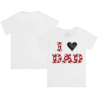Toddler Tiny Turnip  White Wisconsin Badgers I Love Dad T-Shirt
