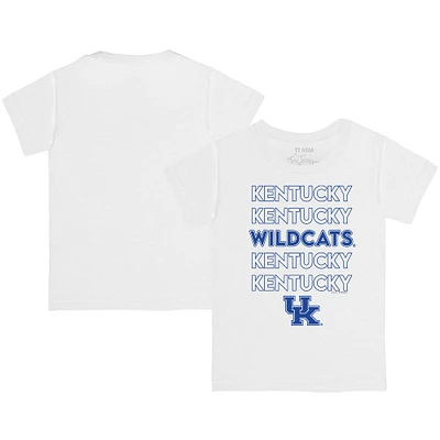 Toddler Tiny Turnip  White Kentucky Wildcats Stacked T-Shirt