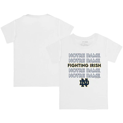 Toddler Tiny Turnip  White Notre Dame Fighting Irish Stacked T-Shirt