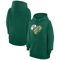 Women's G-III 4Her by Carl Banks  Green Bay Packers Heart Graphic Fleece Pullover Hoodie