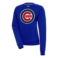 Women's Antigua  Royal Chicago Cubs Victory Chenille Pullover Sweatshirt