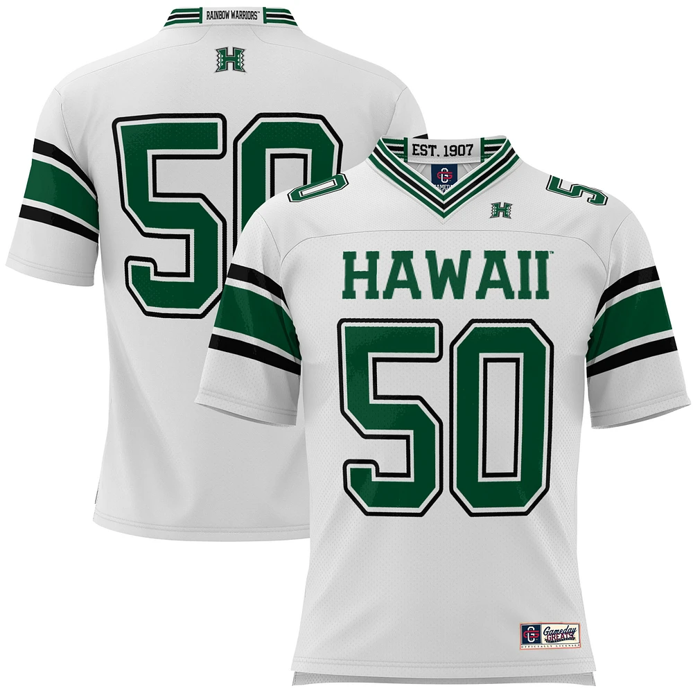 Youth GameDay Greats #50 Hawaii Rainbow Warriors Football Jersey