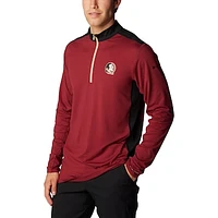 Men's Columbia Garnet Florida State Seminoles Tech Trail™ Omni-Shade Quarter-Zip Top