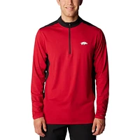 Men's Columbia Cardinal Arkansas Razorbacks Tech Trail™ Omni-Shade Quarter-Zip Top