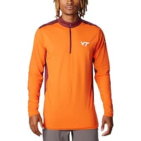 Men's Columbia Orange Virginia Tech Hokies Trail™ Omni-Shade Quarter-Zip Top